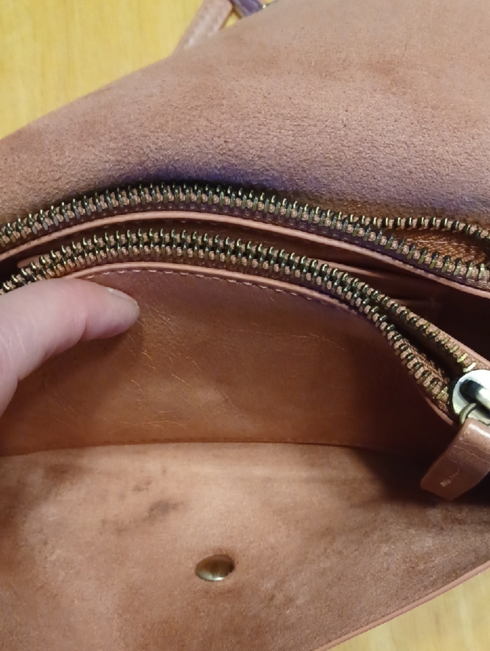 Anthropologie Women's Crossbody Wallet Bag in Mauve Brown Vegan - Picture 8 of 14